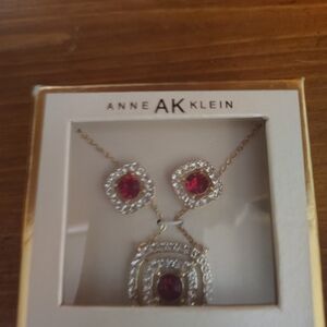 Anne Klein Red and Gold Necklace